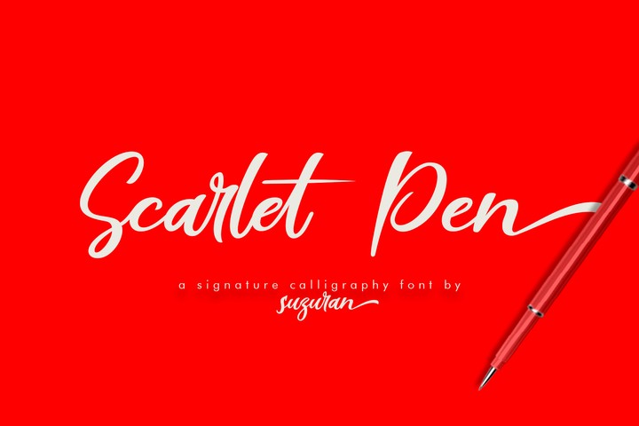 Ejemplo de fuente Scarlet Pen #1